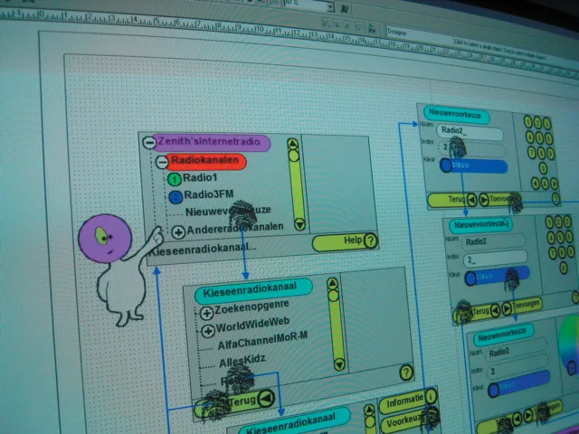 Internetradio, een vectortekening.