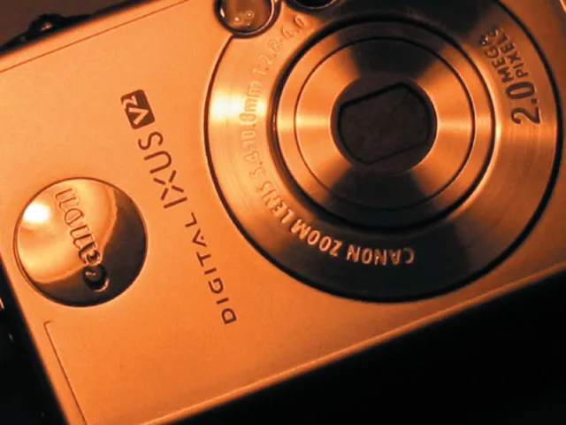 Mijn eerste digitale camera, van dichtbij.